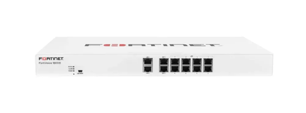 FVC-180D8 - Fortinet FVC-180D8 GbE 2 x RJ-45 2 x FXS 8 x FXO Management Port 1U Phone System