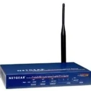 FWG114PGR - Netgear ProSafe FWG114P 4 x Ports 10/100Base-T LAN + 1 x Port RJ-45 WAN 54Mb/s 802.11g 2.4GHz Wireless VPN Firewall with USB Server