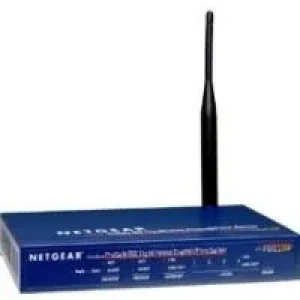 FWG114PNA - Netgear ProSafe FWG114P 4 x Ports 10/100Base-T LAN + 1 x Port RJ-45 WAN 54Mb/s 802.11g 2.4GHz Wireless VPN Firewall with USB Server